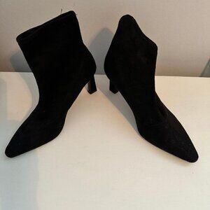 Soft Black pull-on ankle booties